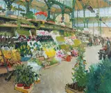 Ann Langford Dent, Old Covent Garden, oil on canvas