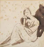 George Romney, Study of a Seated Lady