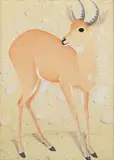 Simon Bussy, Antelope, Nager, oil on canvas