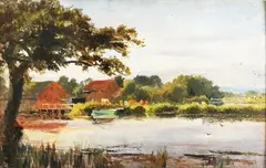 Robert Gallon, Fordingbridge, 1899, oil on panel
