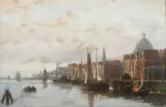 John Frederick Hulk, Amsterdam, oil on panel