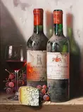 Raymond Campbell, Chateau Moulinet 1988' (Still Life with Wine Bottles, Glass and Stilton)