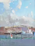 Frederick Cuming, Fowey, Square Rigger, 1996, oil on board