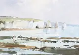 Edward Wesson, Freshwater Bay, Isle of Wight, watercolour