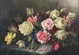 Camilla Göbl, Still Life of Roses, oil on canvas