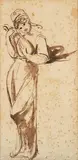 George Romney, Study of a Lady with a Lyre