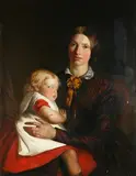 James Eckford Lauder, Portrait of Agnes Brown Paterson and Isabella Brown Paterson, 1849, oil on canvas