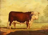 Edward Algernon Douglas, Spring Jack' (Prize Hereford Bull), 1892, oil on canvas