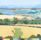Piers Ottey, Houghton Hill from the Sheep Field (Arundel Park), 21st century oil on canvas