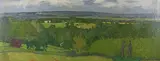 Robert Buhler, View from Baldwins, East Grinstead, 1984, oil on board