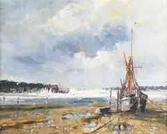 John Sutton, Race Day, Birdham, oil on canvas