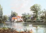 Gordon Arthur Meadows, Iffley Mill (River Thames, Oxfordshire), 1899, oil on canvas