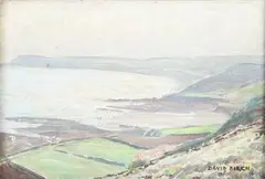 David Birch, Coastal Landscape, probably Woolacombe, North Devon, oil on canvas-board