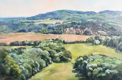 Liz Clinton, Ranmore Common, late 20th/early 21st century oil on canvas
