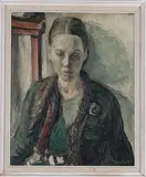 Ronald Ossory Dunlop, The Writer' (Half Length Portrait of a Young Lady)