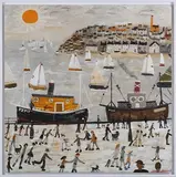 Penzance Dock by Alan Furneaux, 21st century oil on board, sold Sep 2022