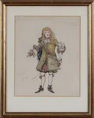 Alexandre Benois, Un Seigneur à la Cour' (Costume Design for 'La Belle au Bois Dormant'), 1946, watercolour with gouache and ink over pencil