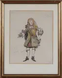 Alexandre Benois, Un Seigneur à la Cour' (Costume Design for 'La Belle au Bois Dormant'), 1946, watercolour with gouache and ink over pencil