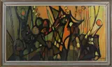 Marianne Grant, Abstract Composition, oil on board