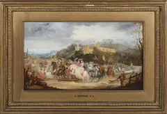 Thomas Stothard, Wedding Party at Belvoir Castle, oil on canvas