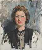 Thomas Cantrell Dugdale, Mrs Heather Long M.F.H. Mendip, oil on canvas