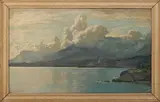 Harry van der Weyden, View towards Monaco from Mortola, Italy, oil on canvas-board