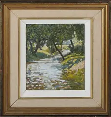 Charles James McCall, The Stream, oil on board
