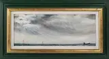 Sarah Spencer, Fishing Boat, oil on board