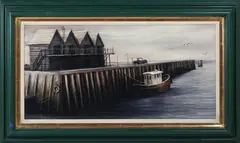 Sarah Spencer, Whitstable Panorama II, oil on board