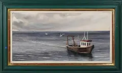 Sarah Spencer, Whitstable Panorama III, oil on board