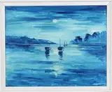 Moonlit River View by James Lawrence Isherwood, oil on board, sold May 2022