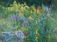 Ray Atkins, Summer Vegetable Garden, oil on board
