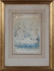 Cyprian Norwid, Rusalki (Water Nymphs), 1852, ink with watercolour wash