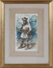 Cyprian Norwid, Sea-Man Amerykanski' (American Sailor), watercolour