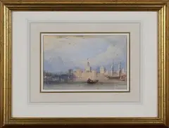 William Purser, Istanbul with the Walls of Constantinople, watercolour