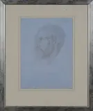 Alphonse Legros, Portrait of a Gentleman in Profile identified as Charles Ricketts