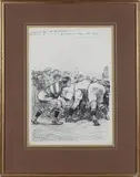 Ernest Howard Shepard, Irrepressible Half…' (Rugby Scrum), pen and ink heightened with gouache
