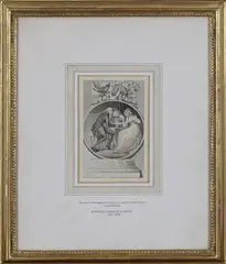 Illustration for Bell's British Theatre, Lion & Clara by Edward Francis Burney, ink with monochrome wash, sold May 2022