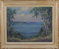 Manly MacDonald, View of a Bay, oil on canvas