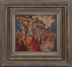 Frank Brangwyn, Descent from the Cross, oil on panel