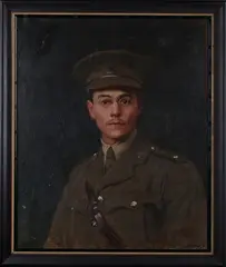 Frederick William Elwell, Half Length Portrait of an Officer of the Royal Artillery, 1917, oil on canvas