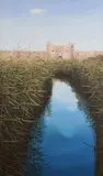 Graham Hillier, From Les Salins du Midi towards Aigues-Mortes, France, acrylic on canvas