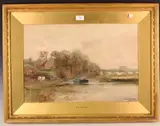 Henry Charles Fox, Barge on a River