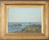 A Summer Sea by Richard Gay Somerset, oil on board, sold Feb 2022