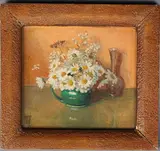 Frederick Boyd Waters, Moon Daisies, oil on board