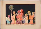 Margaret Tarrant, God rest you merry, gentlemen, watercolour with gouache
