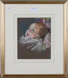 Edward Stott, Study of a Baby, pastel