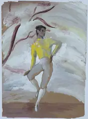Loudon Sainthill, Roman Jasinski, watercolour with gouache