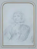 George Frederic Watts, Portrait of the Viscountess of Hereford, 1848, pencil