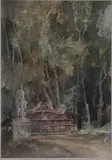 Fountain at Versailles by William Russell Flint, watercolour, sold Dec 2021